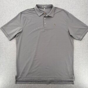 Peter Millar Summer Comfort Stripe Polo Men XL Black White Streamsong Golf